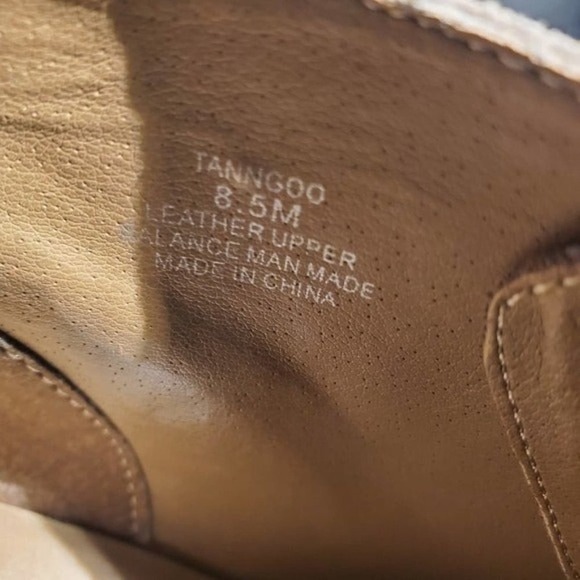 Steve Madden Tanngoo Booties Women Size 8.5 Leather Suede Laces Tan Wedge - Picture 9 of 11